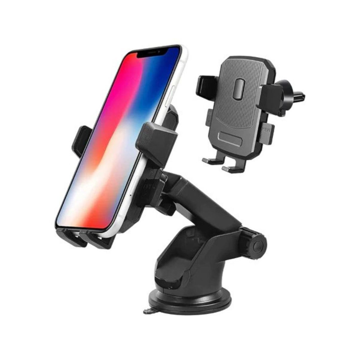 GENERICO - Soporte Celular Telescópico Automóvil Negro