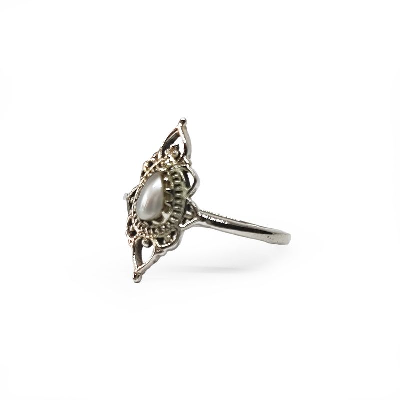 ANDREA COGGIOLA JOYAS - Anillos Ishani Perla Plata Fina 925