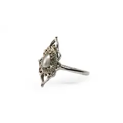 ANDREA COGGIOLA JOYAS - Anillos Ishani Perla Plata Fina 925