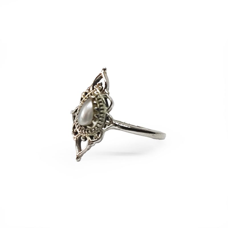 ANDREA COGGIOLA JOYAS - Anillos Ishani Perla Plata Fina 925