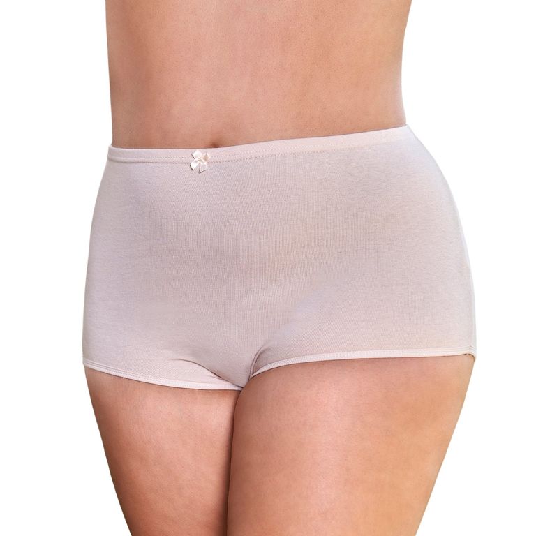Calzon Rib Tiro Alto Algodon Lycra 20444 Beige 50