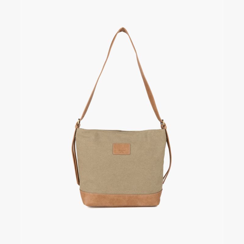 LOUNGE - Cartera Bandolera Mujer Cruzada Canvas Verde