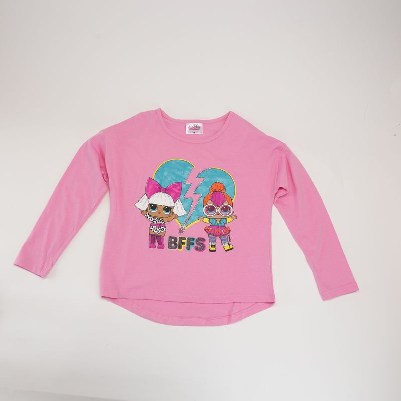 LOL - Polera Niña Friends Rosado Lol