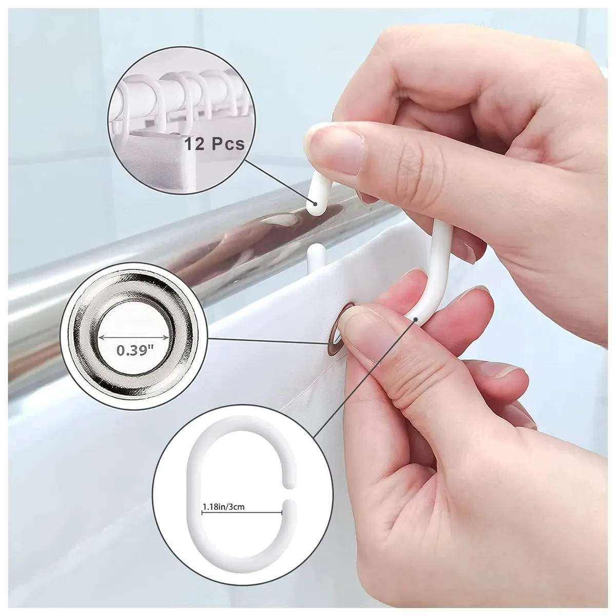 COMPRAPO - Cortina Baño Impermeable Mariposas Brown And Blue más 12 Ganchos