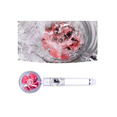 Imagen 2 del producto Eco Ducha Cabezal Ducha Teléfono Turbina Aumenta Presión Rojo
