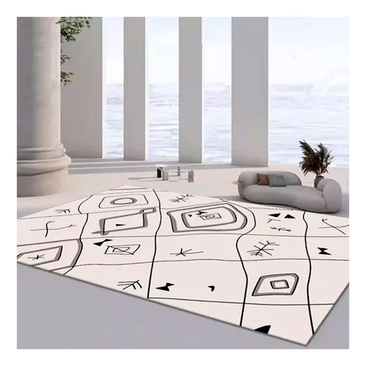 OFERTABKN - Alfombras Moderna Antideslizante 122 X81 Cm