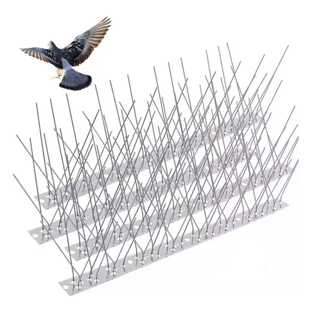 OFERTABKN - Pack 10 Púas Repelentes Palomas Anti Aves Ahuyentador Metalico