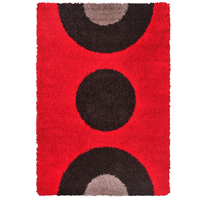 MASHINI - Alfombra Shaggy 18k Studio 150x200 Simetry Red