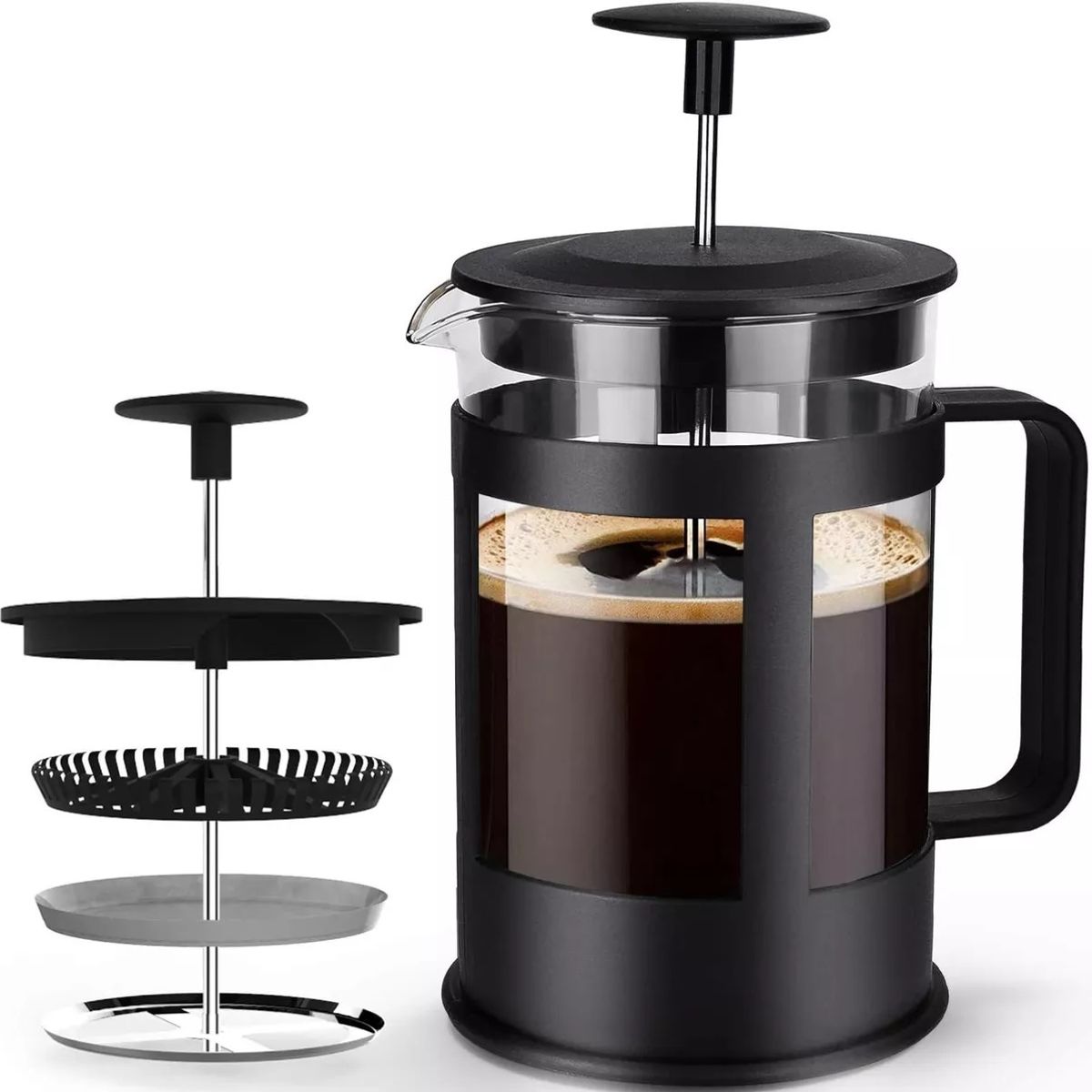 GENERICO - Cafetera Prensa Francesa, Brasil Cafetera 850 Ml