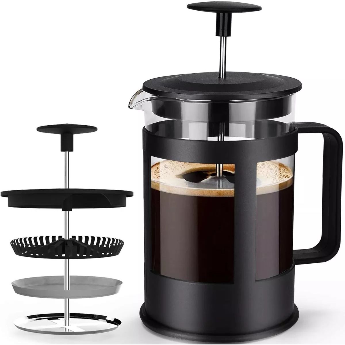 GENERICO - Cafetera Prensa Francesa, Brasil Cafetera 850 Ml