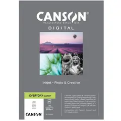 CANSON - Papel Fotográfico Digital Brillante 200gr A4 50 Hojas