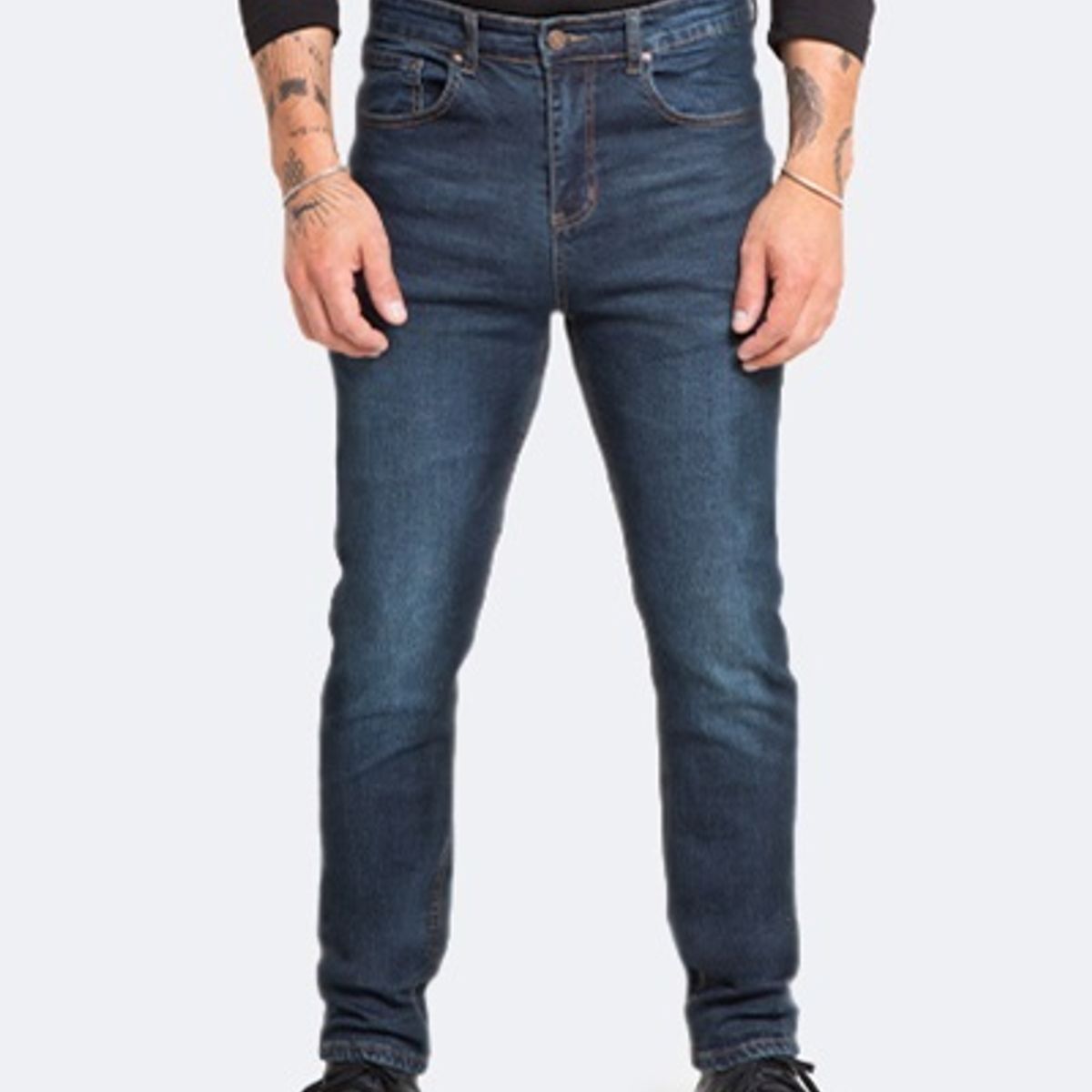 IDEM - Jeans Hombre Skinny Azul Focalizado Suave
