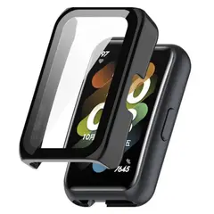 GAOR - Carcasa Vidrio Templado Y Marco Para Huawei Band 7 - Negro
