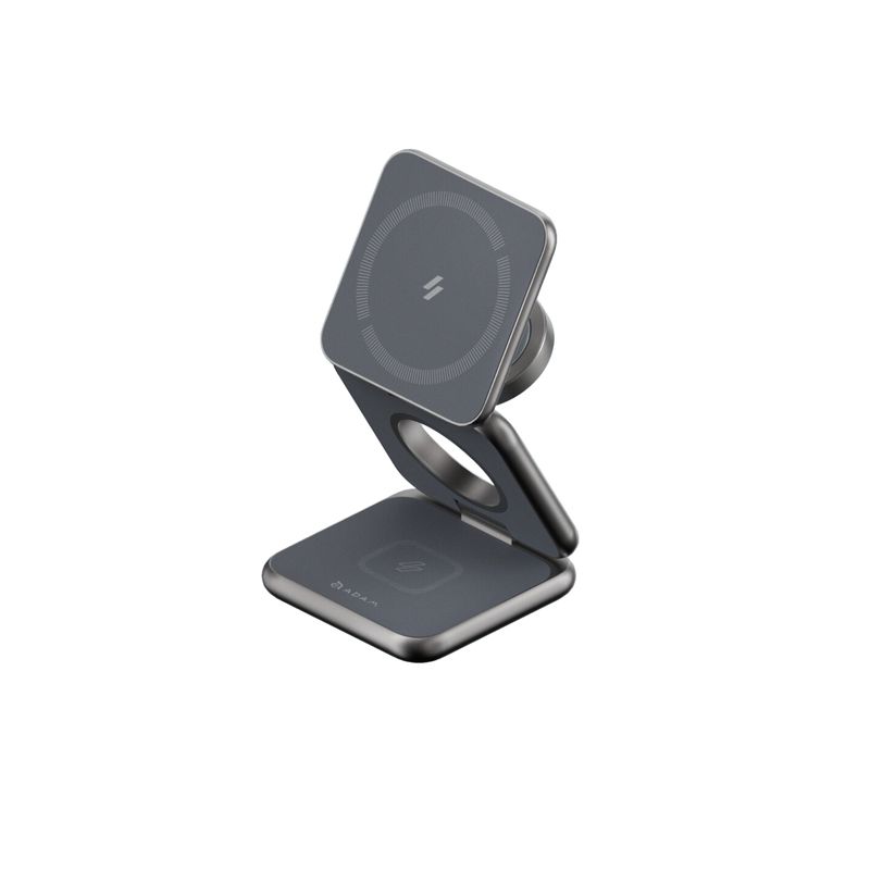 ADAM ELEMENTS - Cargador plegable de viaje 3-1 aluminio Adam Elements Negro