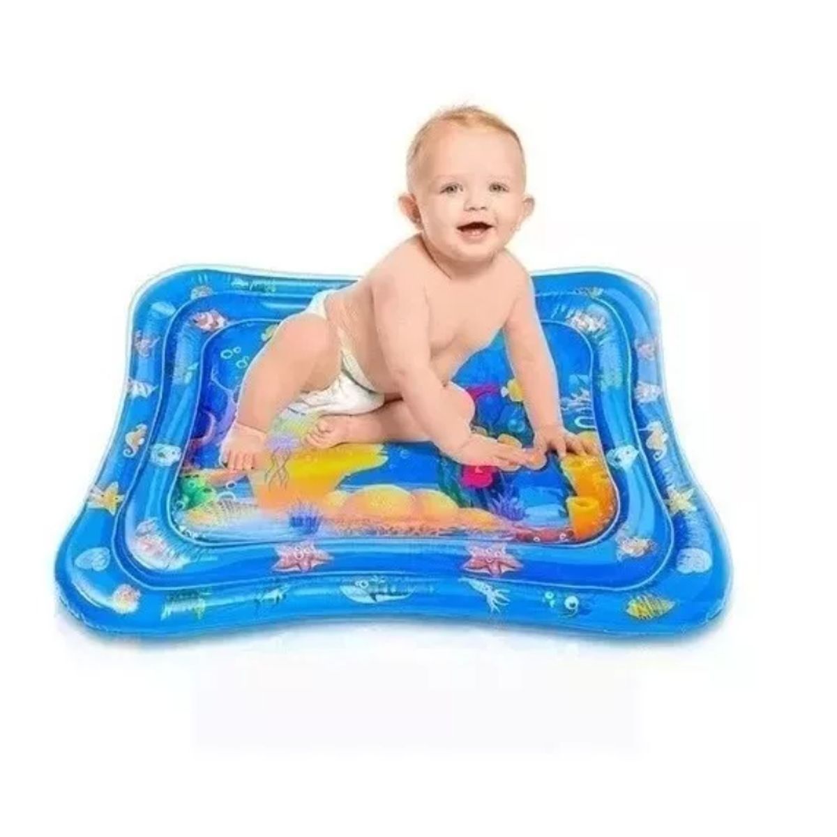 GENERICO - Alfombra De Agua Inflable Sensorial Para Bebe Azul
