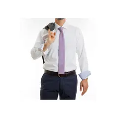 VANDINE - Camisa Etiqueta Roja Texturada Blanca Puntos I24-1