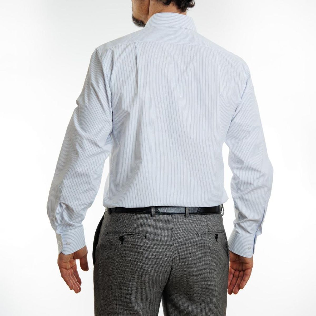 VANDINE - Camisa Etiqueta Roja Lineas Celestes I24-1 VANDINE