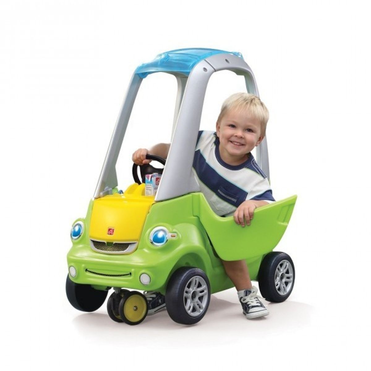 JUGUETON - Auto Correpasillos Verde Giro 3D