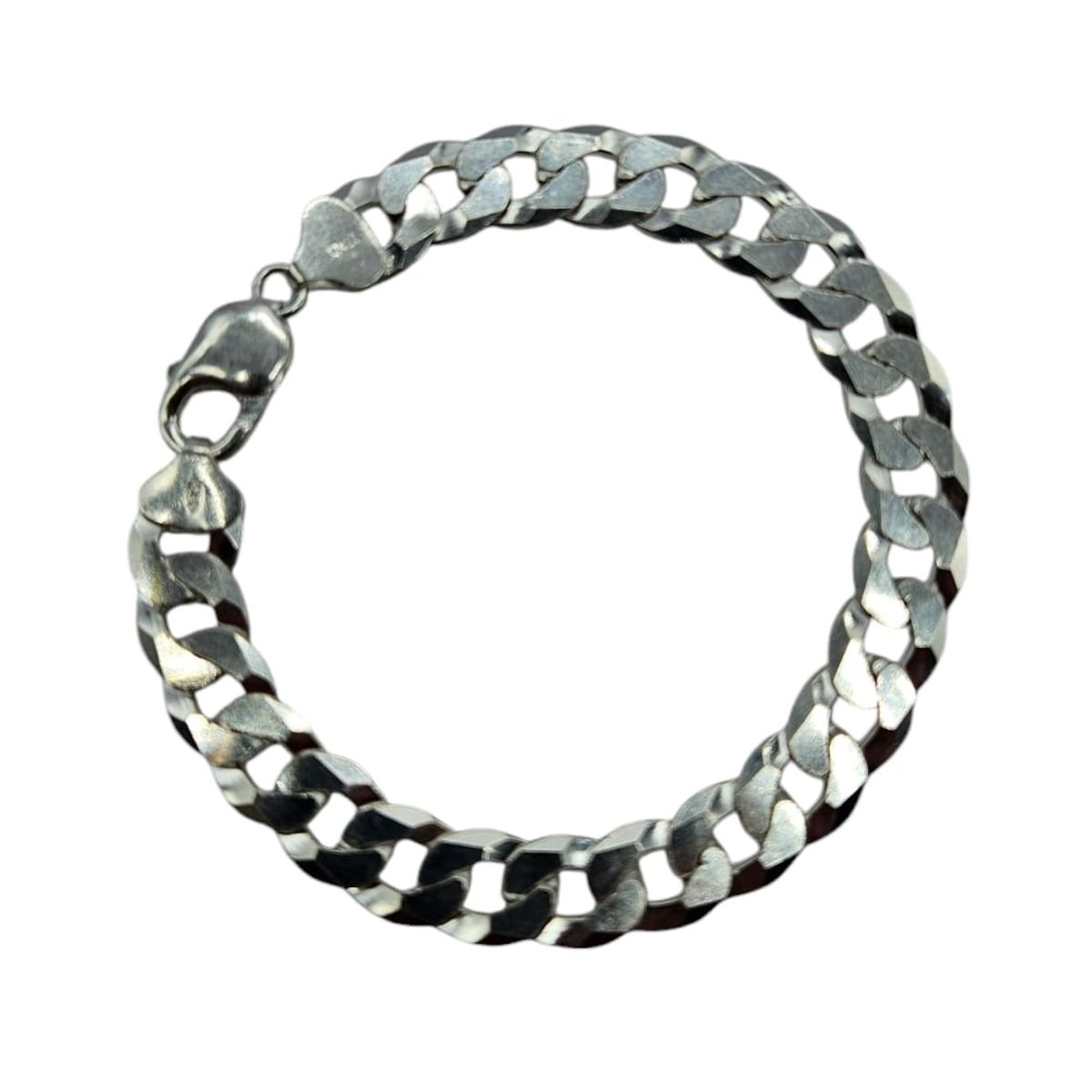 GENERICO - Pulsera Plata Gruesa Grumet Italiana 925 - 1 Cm