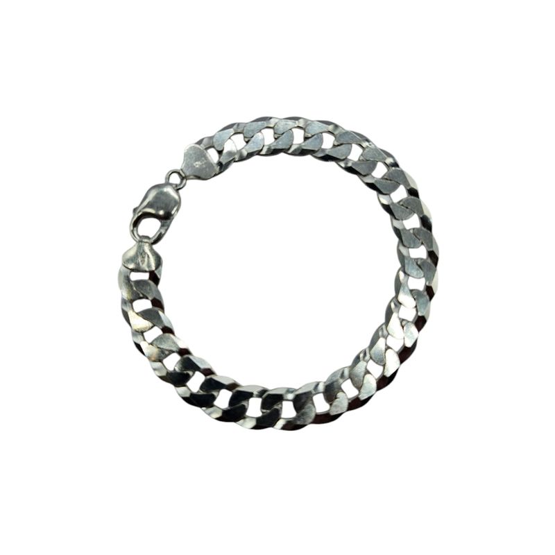 GENERICO - Pulsera Plata Gruesa Grumet Italiana 925 - 1 Cm