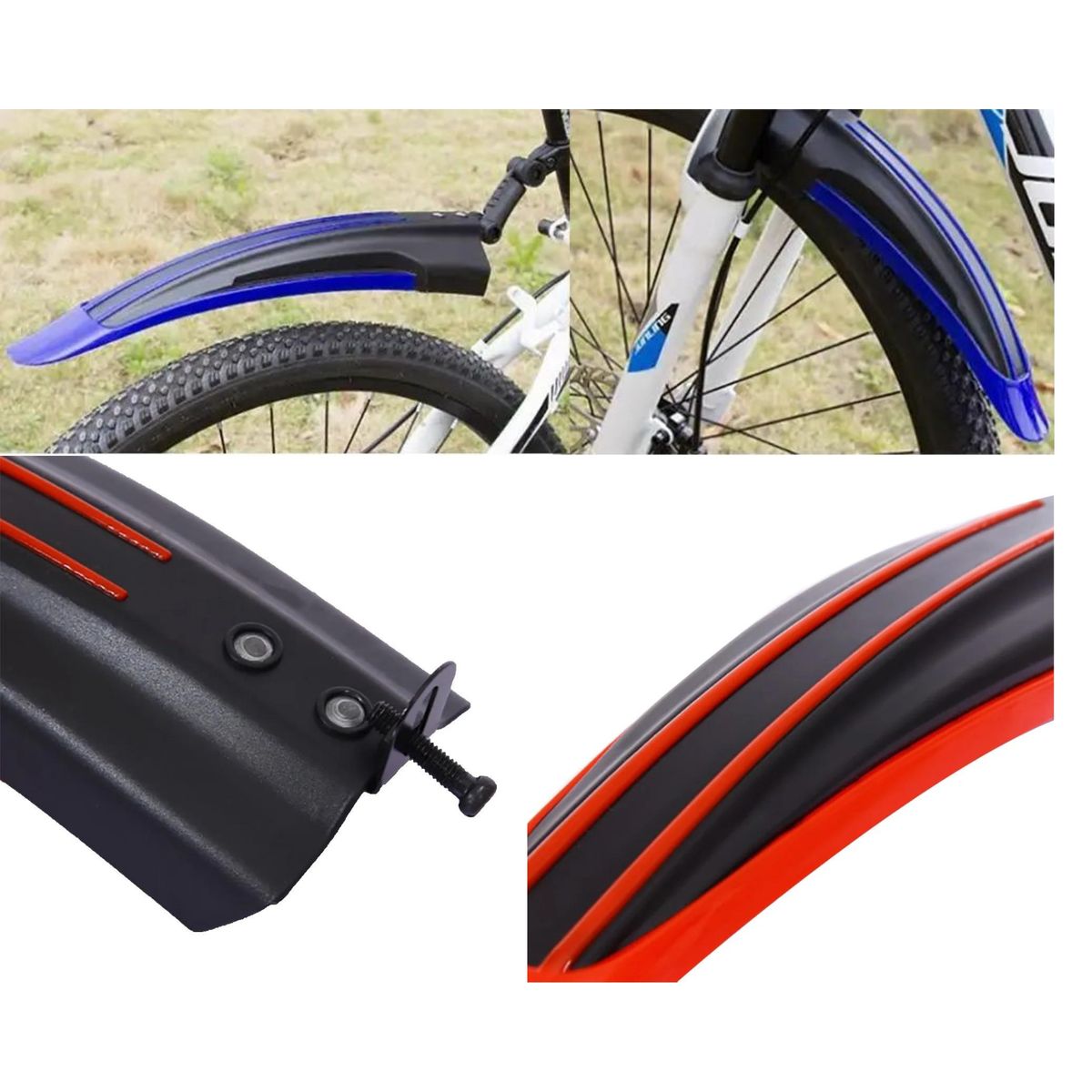 GENERICO - Tapabarro Delantero Y Trasero Para Bicicleta De Montaña