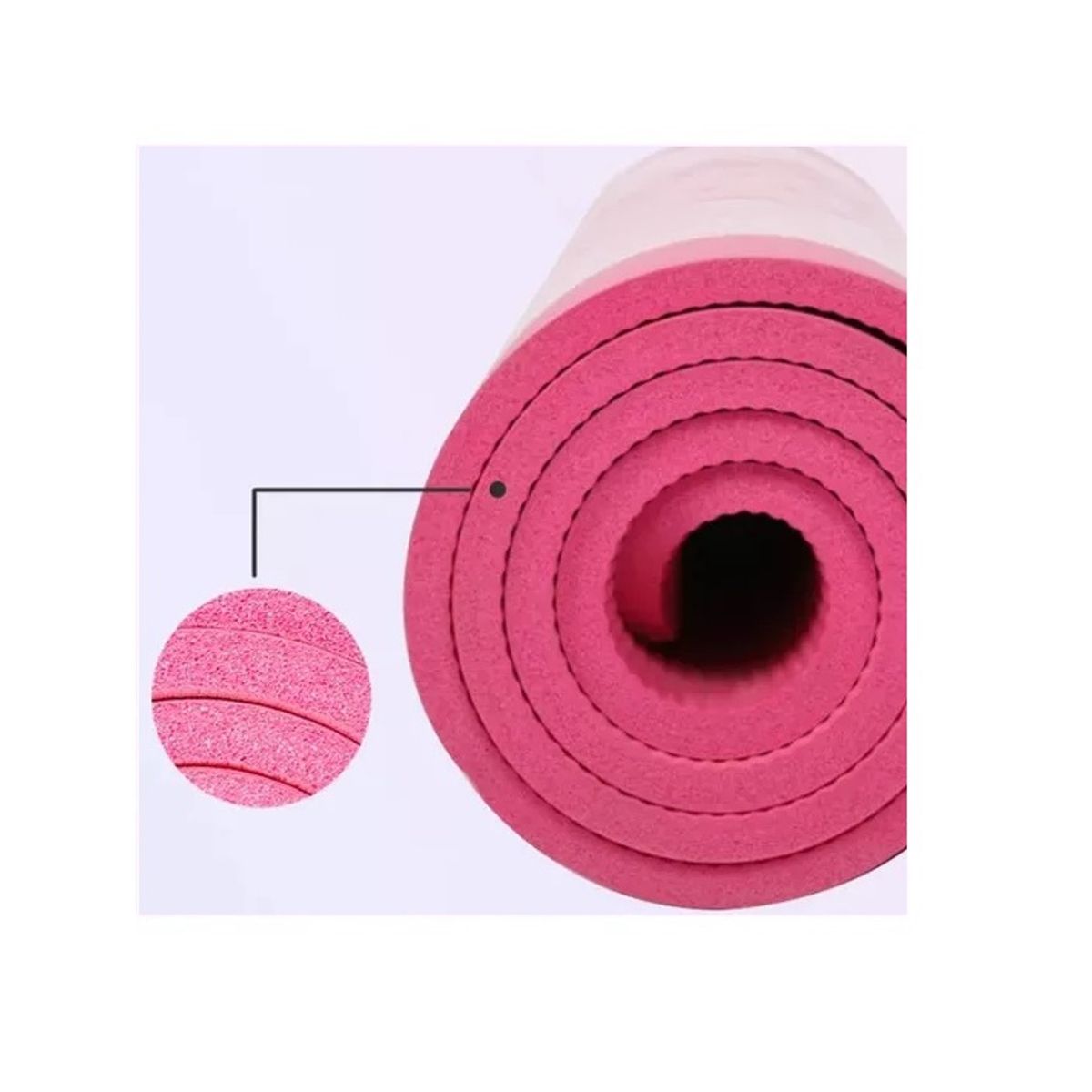 GENERICO - Mat de Yoga 183 x 61 cms 10 mm ROSADO