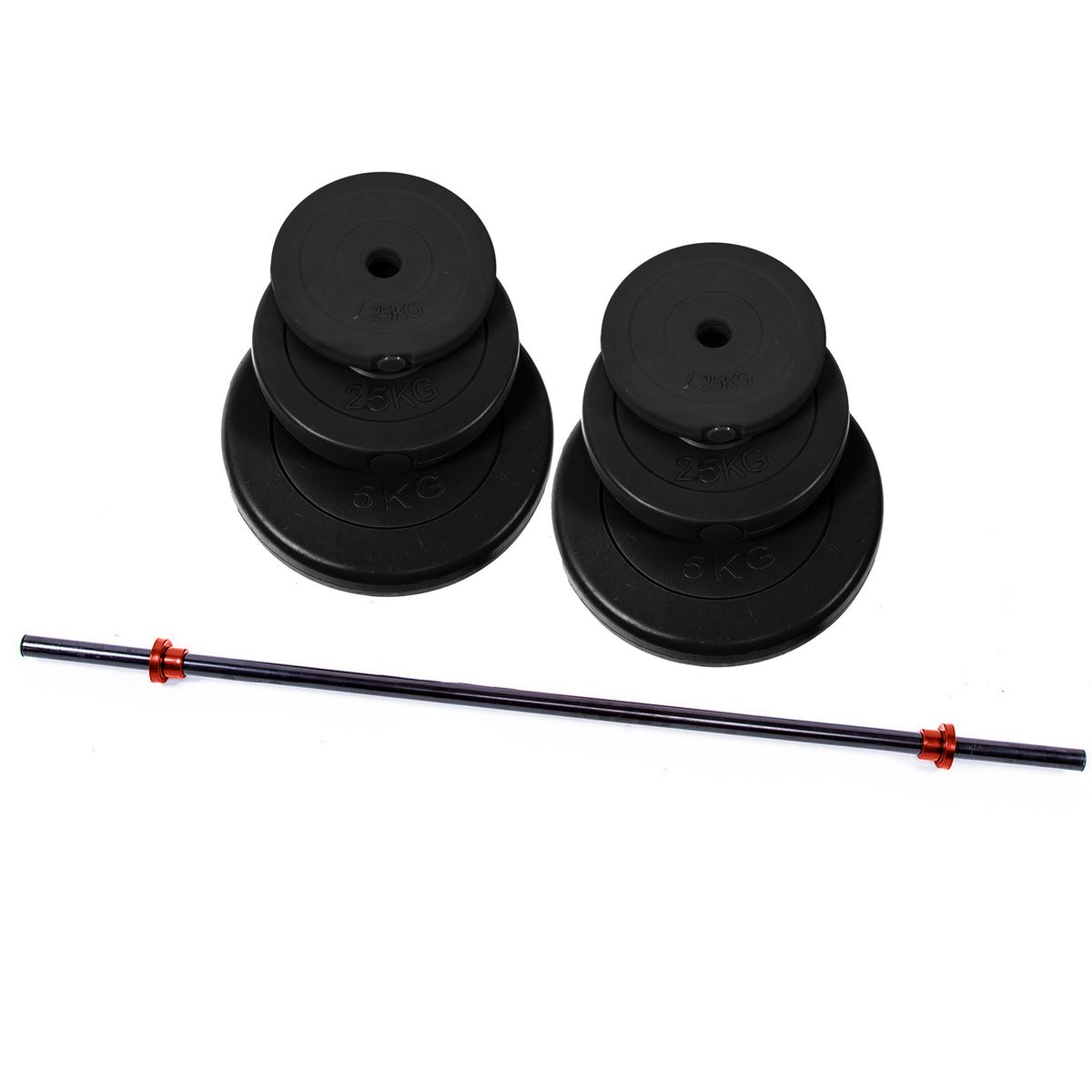 ATLETIS - Set Pesas 20kg Barra 1.2 Mts + Discos De Cemento