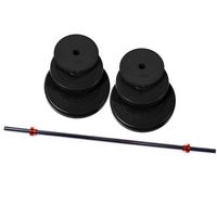 Set Pesas 20kg Barra 1.2 Mts + Discos De Cemento