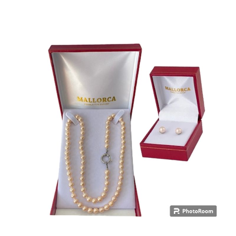 MALLORCA - COLLAR 60 CMS Y AROS PERLAS 4MM DE DIÁMETRO