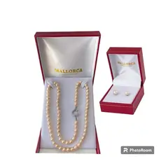 MALLORCA - COLLAR 60 CMS Y AROS PERLAS 4MM DE DIÁMETRO