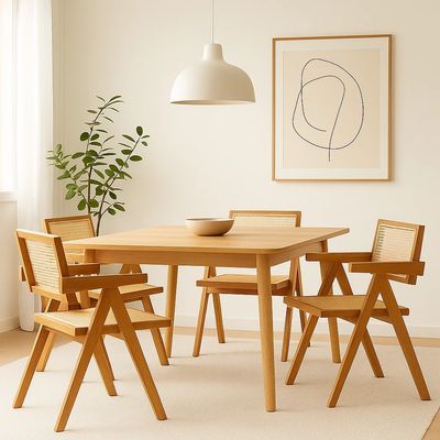 Imagen 2 del producto Pack de 4 sillas Chandigarh de madera - Natural