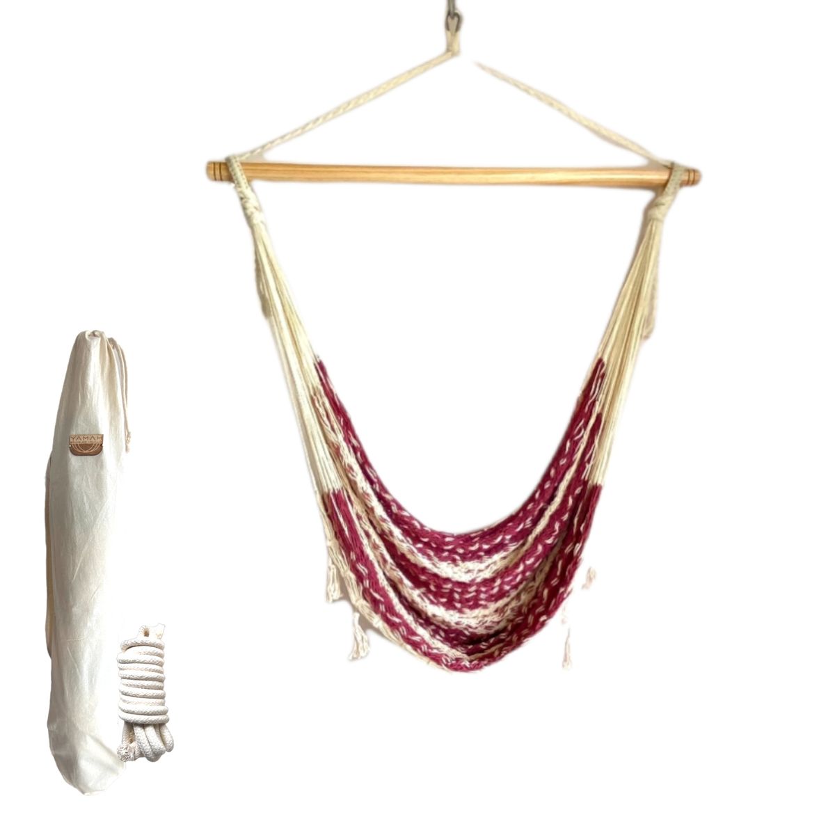 HAMAY - Silla Hamaca Colgante Burdeo- HAND MADE 150 kg