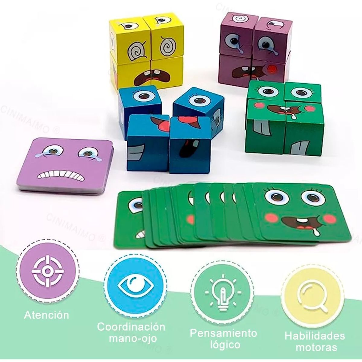 GENERICO - Juego Expresión Cubo De Rubik Para Niños De Cambia Cara