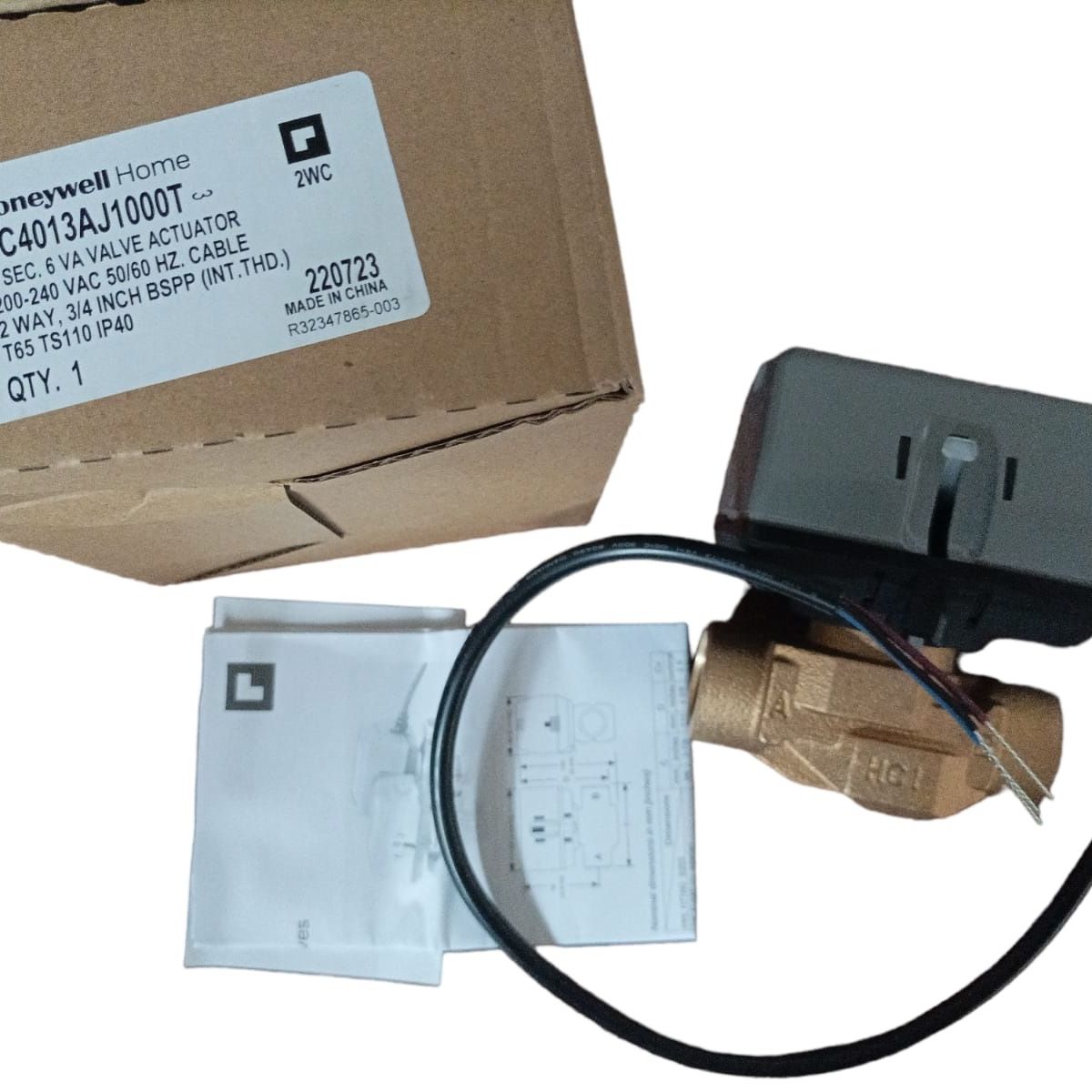 HONEYWELL - VALVULA FANCOIL HONEYWELL 2 VIA 3/4" PULGADA 3 CABLES