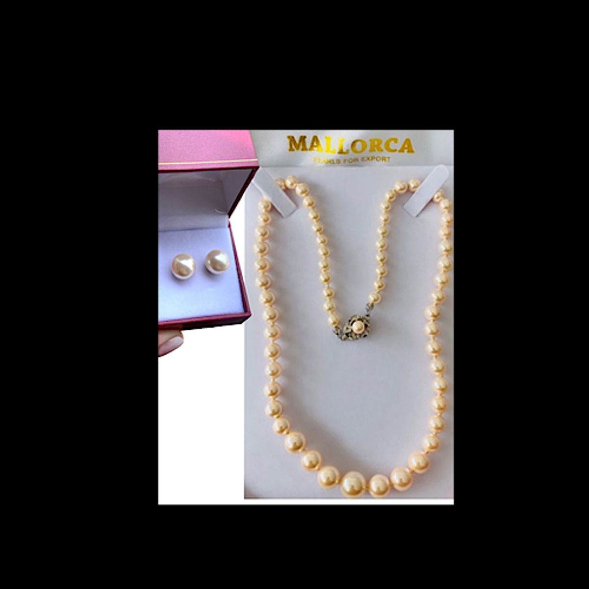 MALLORCA - COLLAR DEGRADE Y AROS 7MM PERLAS DE MALLORCA