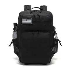 GENERICO - MOCHILA NEGRA TIPO MILITAR 45LT
