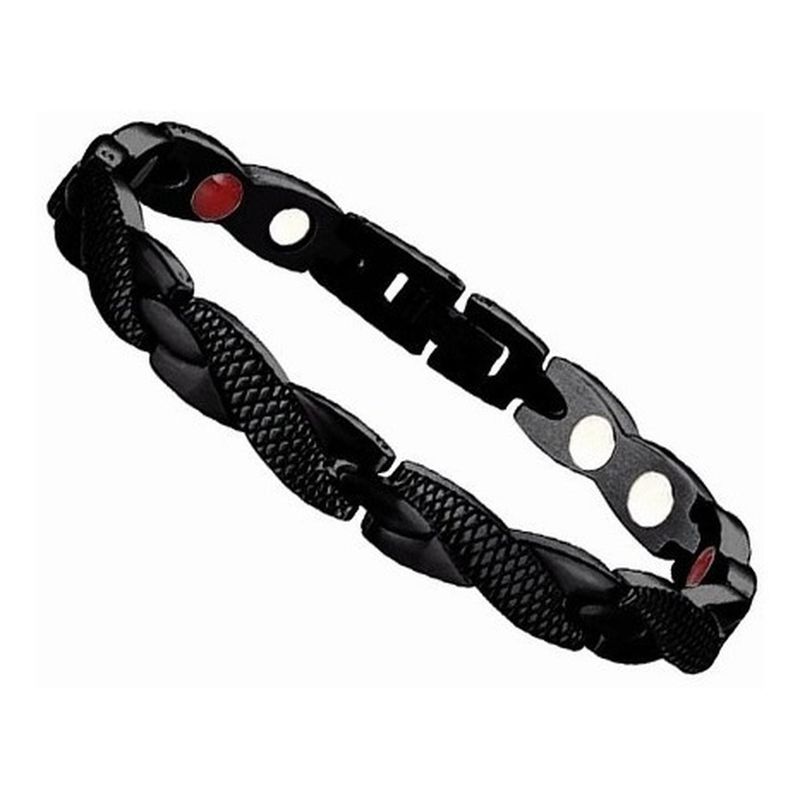 GENERICO - Pulsera Magnetica Iman Terapia Acero Quirurgico Color Negro