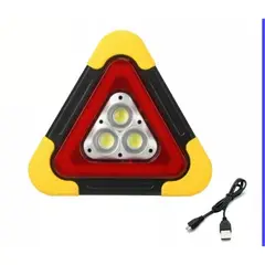 GENERICO - 3 focos linterna LED Triángulo Seguridad para Emergencia