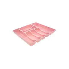 GENERICO - Organizador de cubiertos Rosado 42.3x38.5x4.5CM