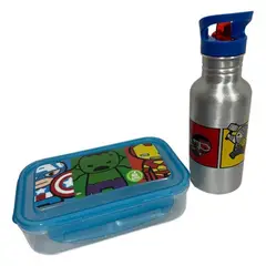 KEEP - Set Marvel Botella Metalica + Hermético Portasándwich