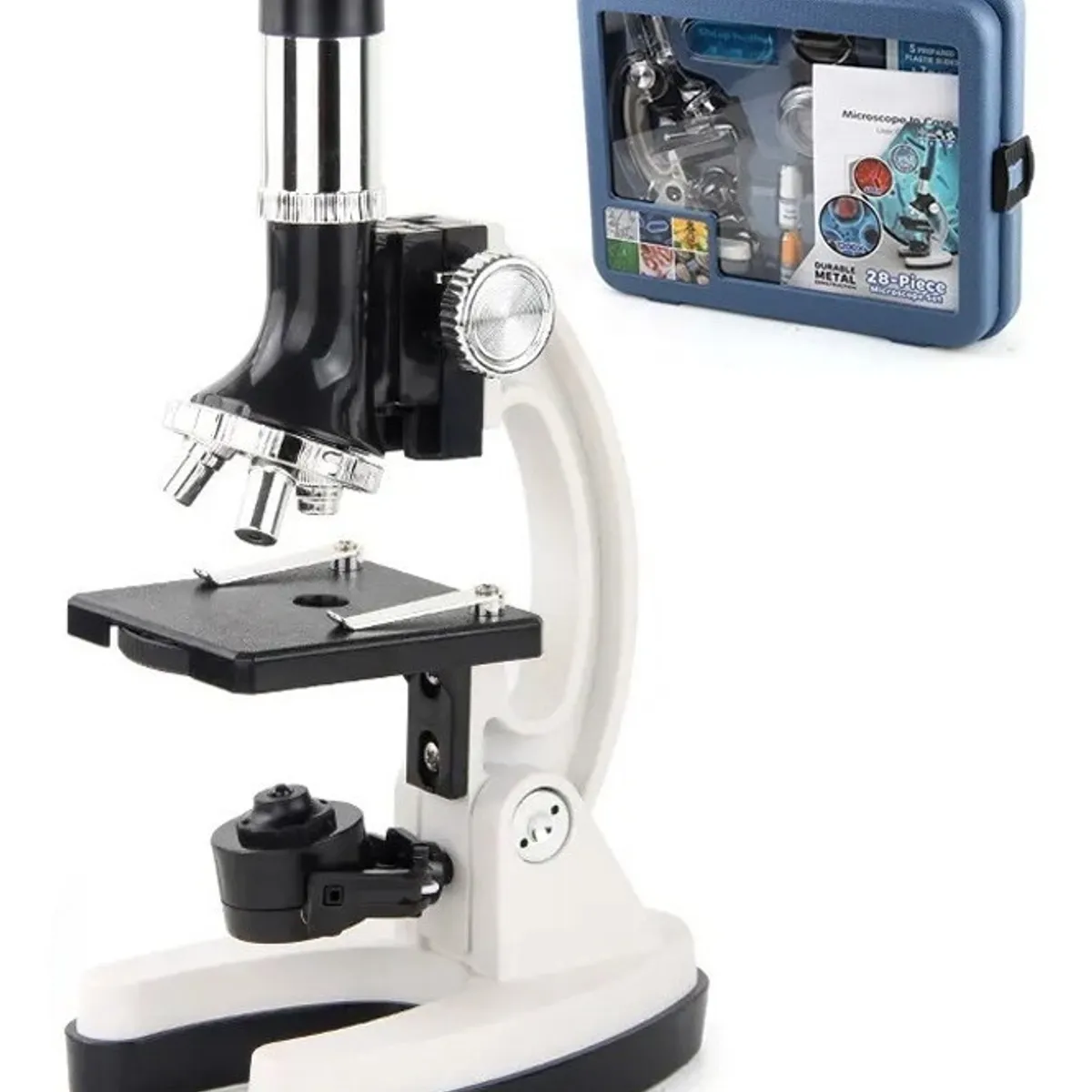 U BUY - Set Microscopio + Kit De Accesorios 1200x Maletin Plastico