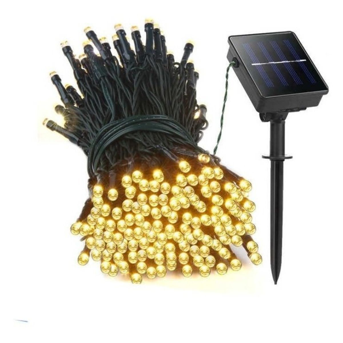 U BUY - Luces Led Guirnalda Solar 200 Color Cálido 20 Metros