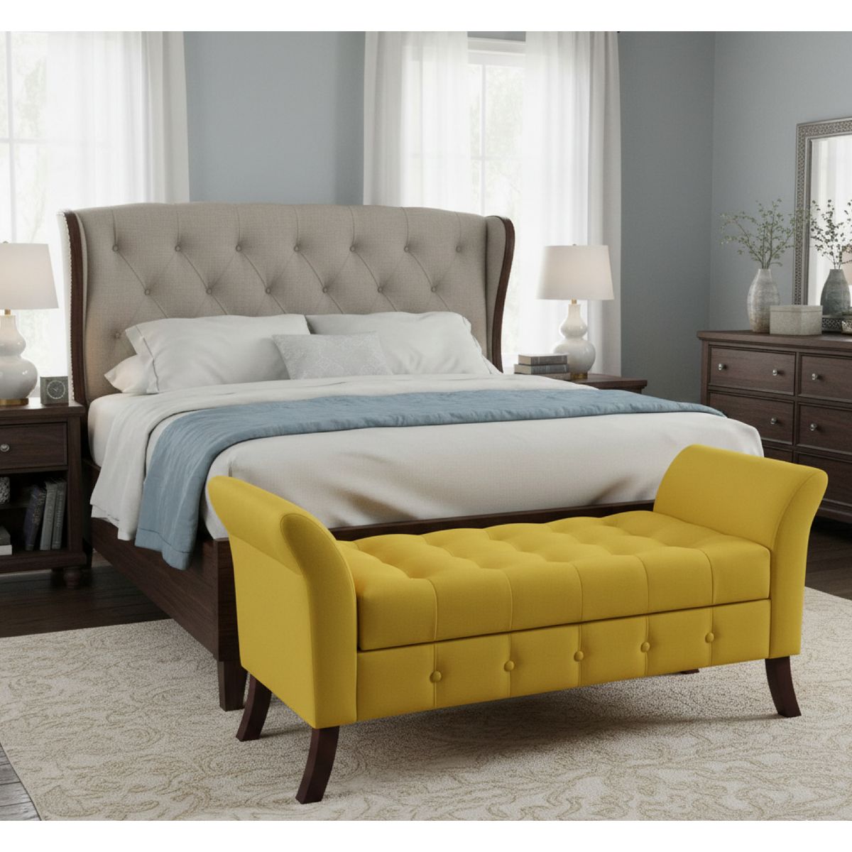 GENERICO - Banqueta Baúl Regatta Color Amarillo