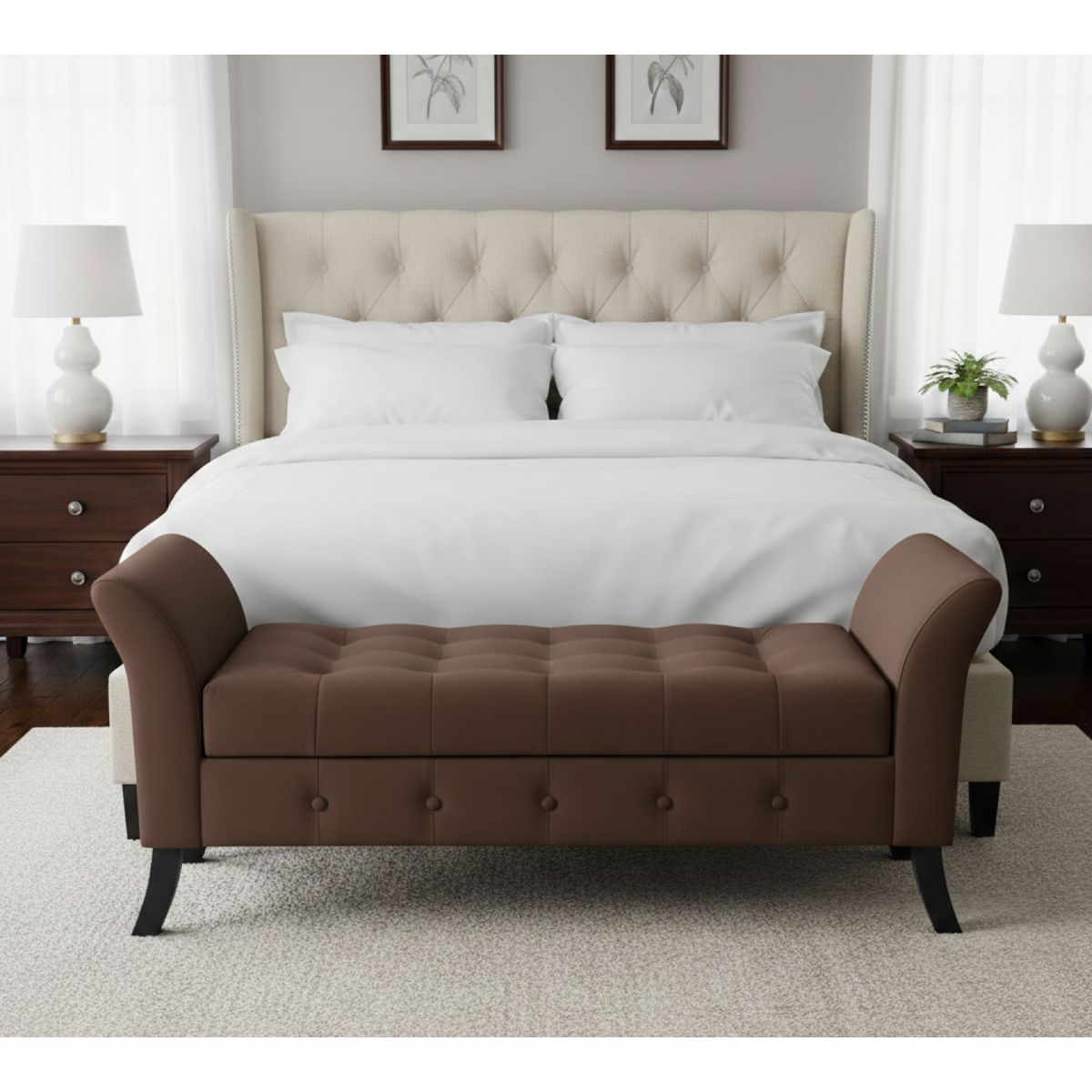 GENERICO - Banqueta Baúl Regatta Color Café