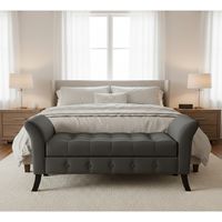 Banqueta Baúl Regatta Color Gris Oscuro