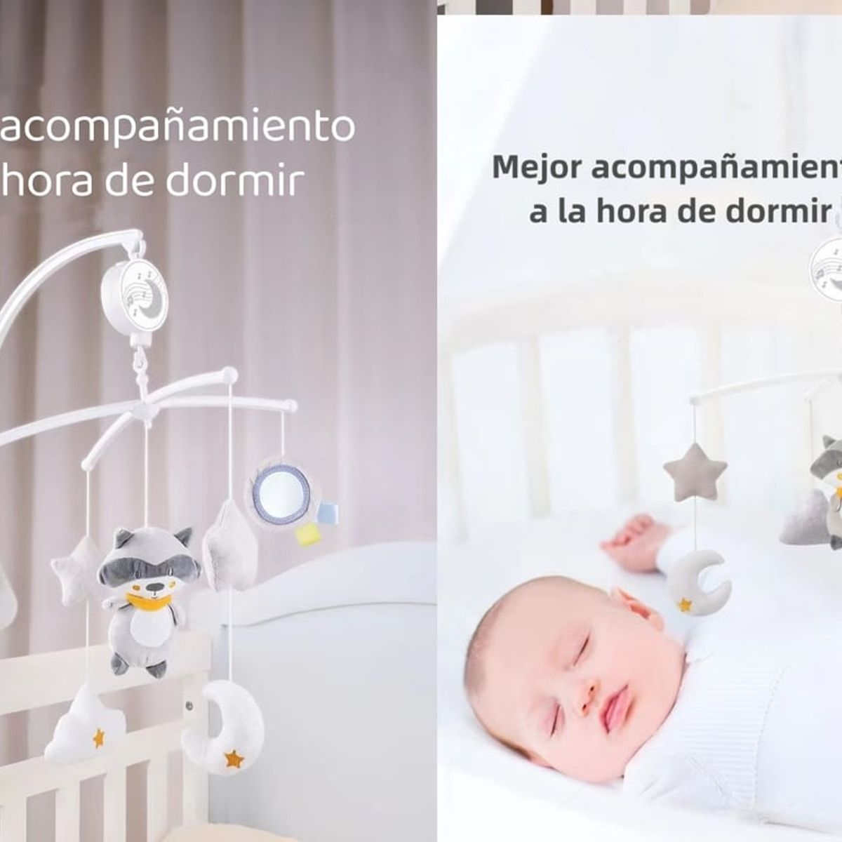 LUBABYCAS - Móvil Musical 360° Con Caja Lubabycas Osito