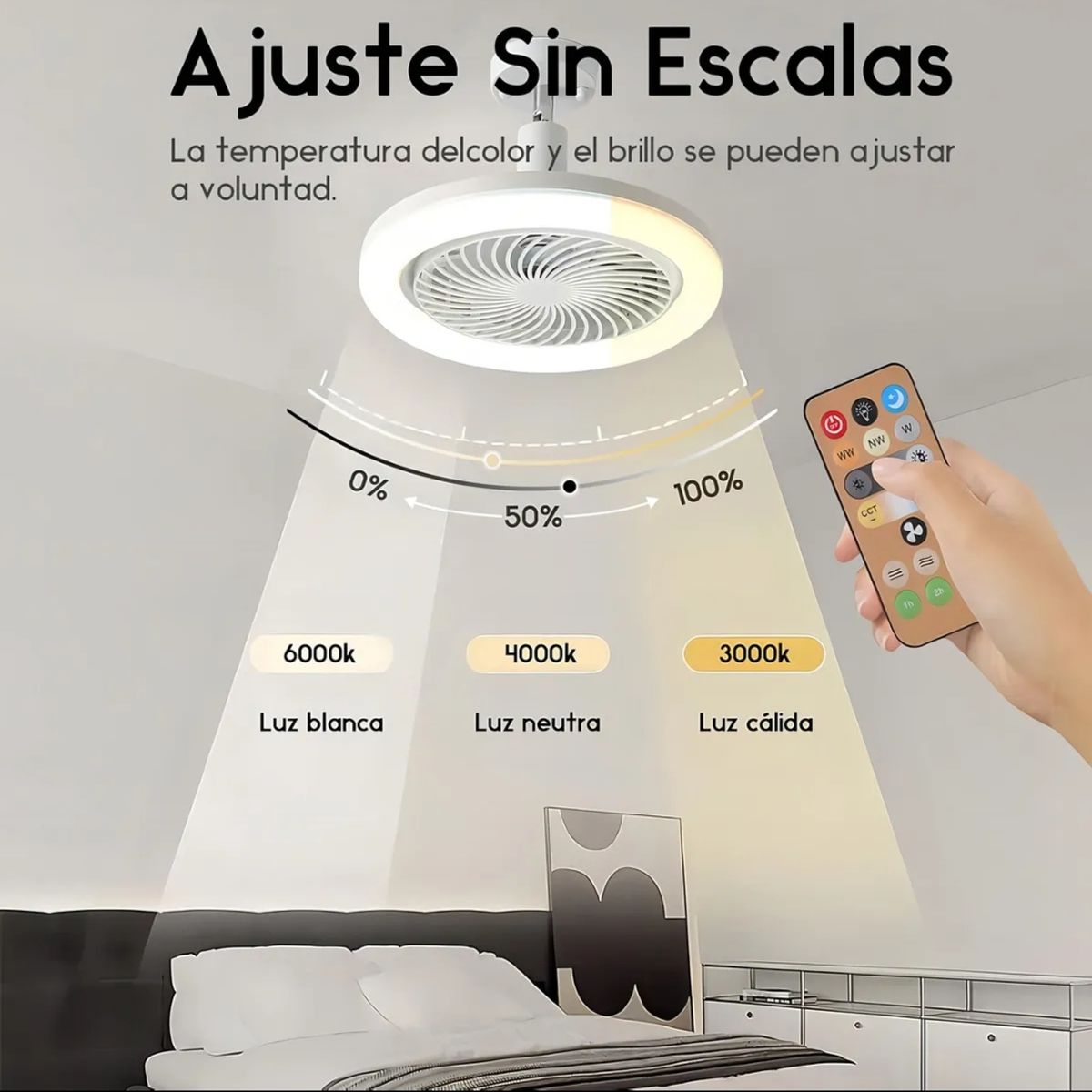 GENERICO - Foco Led Ventilador Multifunción De Techo 30w E27 220v