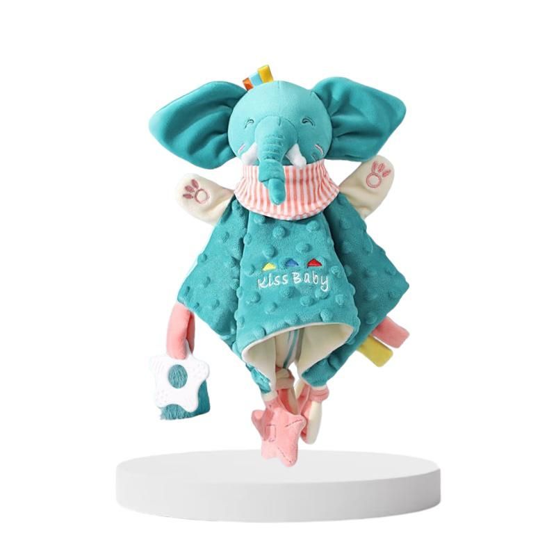 LUBABYCAS - Peluche De Apego Sensorial  Algodón Elefante Lubabycas