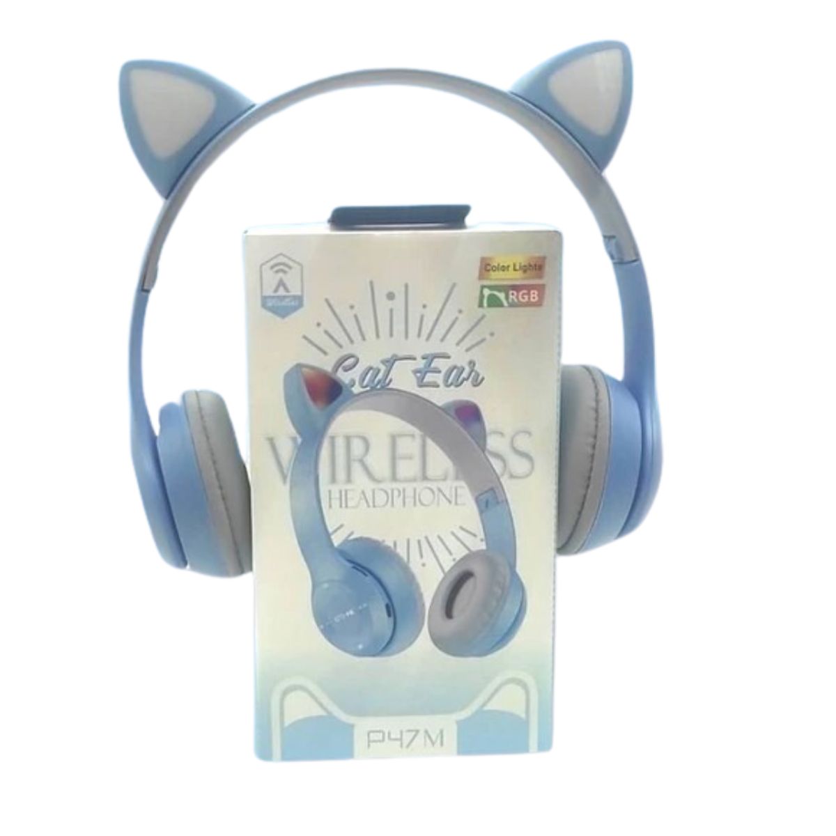 GENERICO - Audífonos Orejas De Gato - Celeste