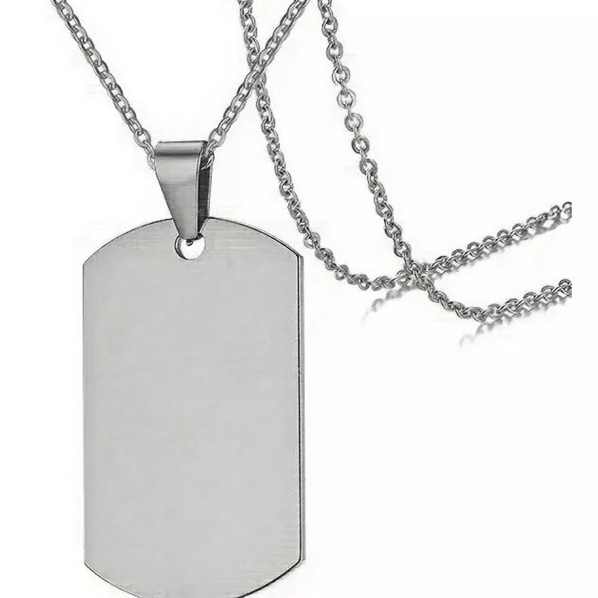 KUANGYE - Placa Militar Acero Inoxidable Unisex Collar Cadena Bola